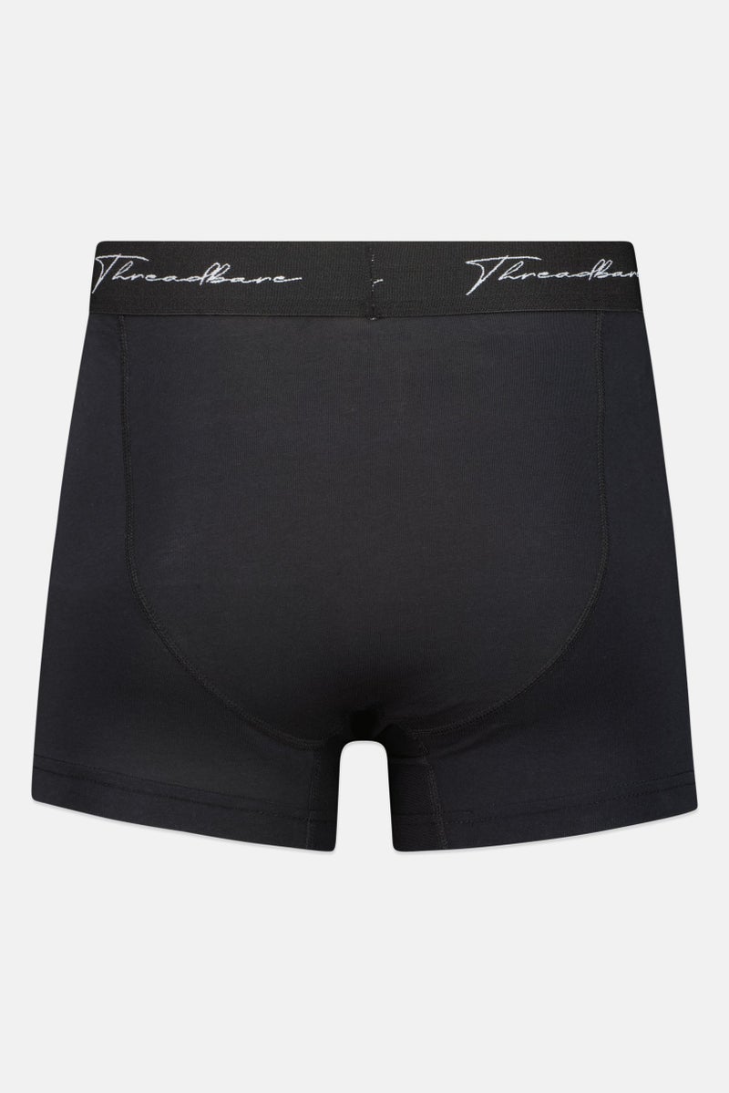 Threadbare Men 3 Pieces Brand Logo Boxers, Black - Image 2