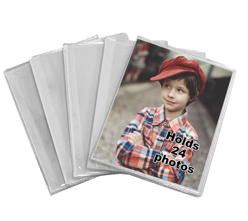 Iconikal 24-Photo Clear Cover Photo Albums, 4x6-Inch, 5-Pack to Store and Display Memories, Vacations, Events, Weddings - Image 1