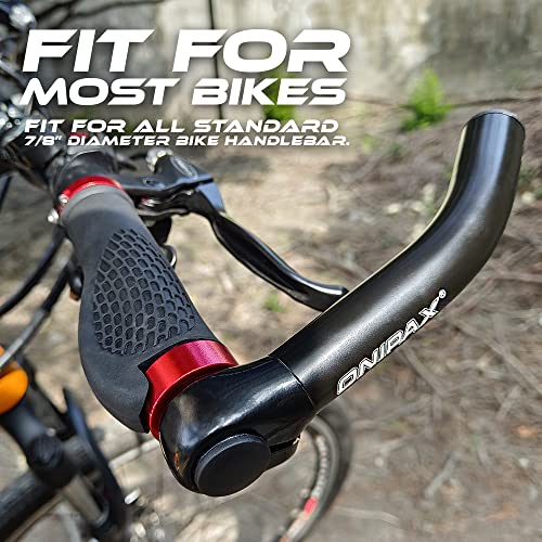 ONIPAX Bicycle Bar Ends Comfortable Ergonomic for MTB Bikes 7/8” Handlebar (1 Pair) - Image 4