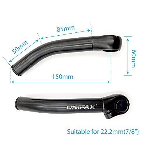 ONIPAX Bicycle Bar Ends Comfortable Ergonomic for MTB Bikes 7/8” Handlebar (1 Pair) - Image 2