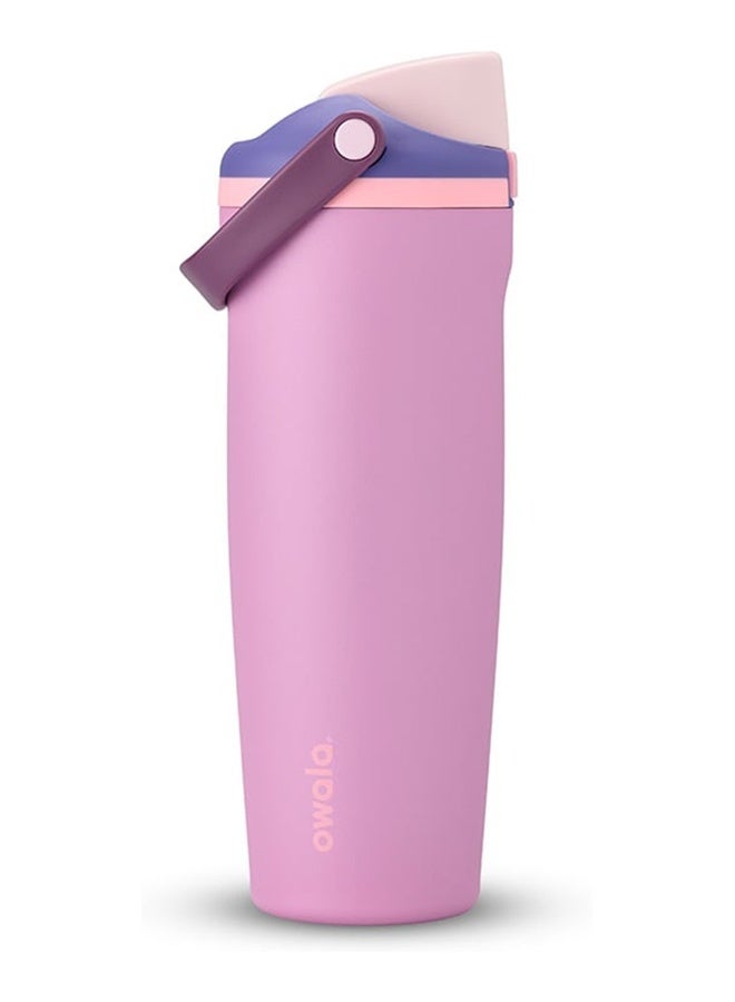 Owala 30 oz (890 ml) Freesip Sway Insulated Stainless Steel waterbottle with straw and sipping spout BPA-Free, Keeps Water Cold for Up to 24 Hours - Pretty in Purple - Image 1