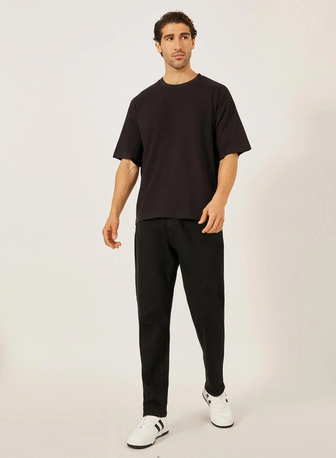 Styli Back Graphic Print Jersey Oversized T-Shirt