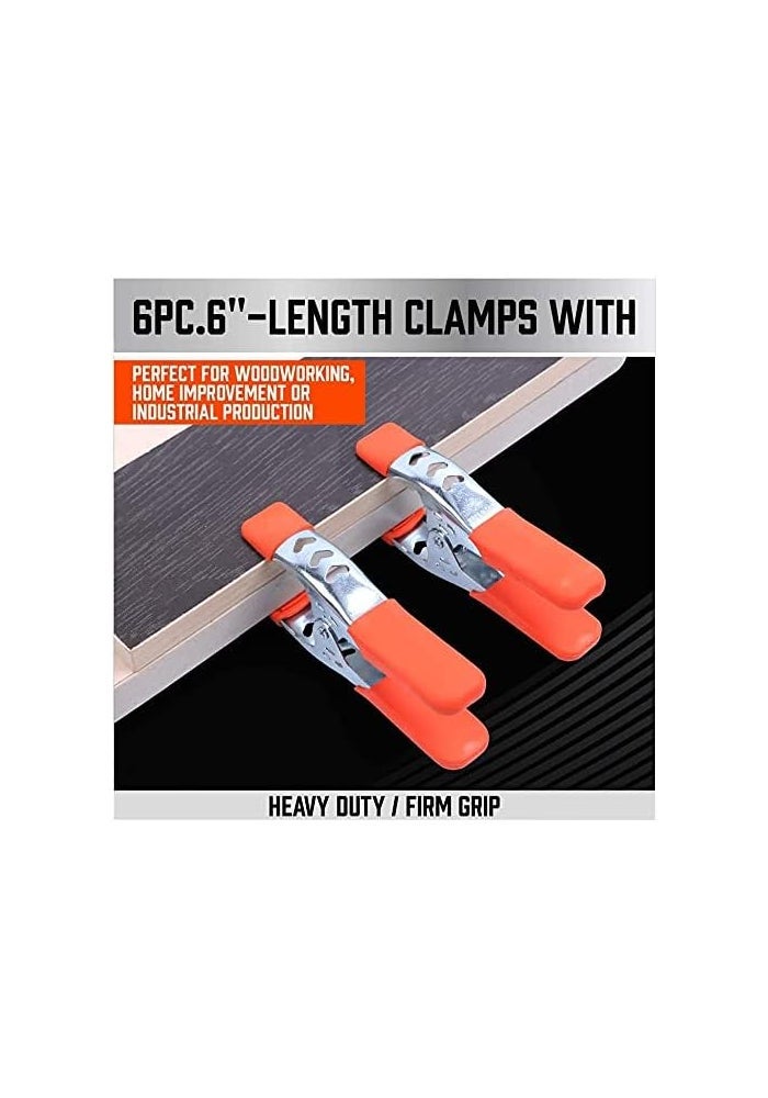HORUSDY 27-Piece 6-Inch Heavy Duty Spring Clamps with 2.5-Inch Jaw Opening - Image 5
