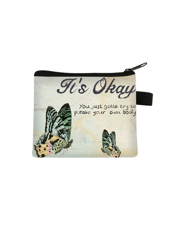 New Butterfly Coin Purse For Children, Cute Mini Printed Wallet For Women, High-end Large-capacity Storage Pouch