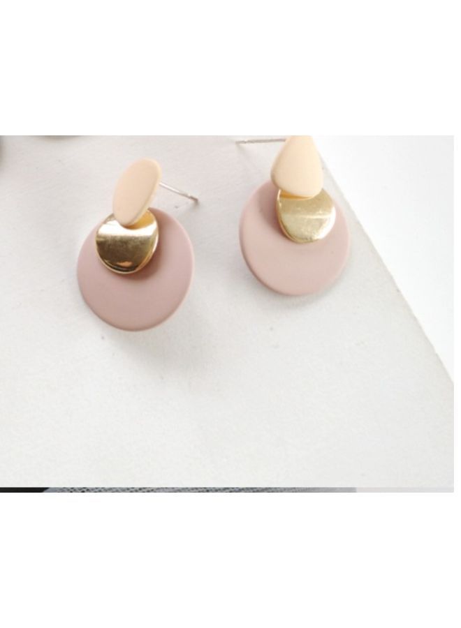 NIBEMINENT Geometric Disc Surface Stud Earrings  - Image 3