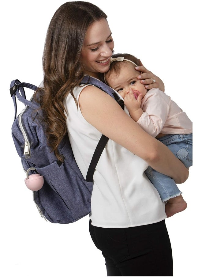 Baby Pacifier Pod - Hygienic Solution For Storing Pacifiers On The Go, Pacifiers Clean And Protected From Dirt And Germs, Easy To Attach To A Diaper Bag, Stroller, Or Purse - Grey