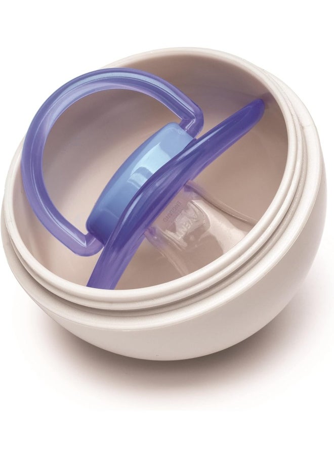 Baby Pacifier Pod - Hygienic Solution For Storing Pacifiers On The Go, Pacifiers Clean And Protected From Dirt And Germs, Easy To Attach To A Diaper Bag, Stroller, Or Purse - Grey