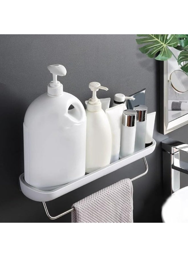Multi-purpose towel and utensil holder for bathroom and kitchen - practical organizer shelf measuring 24×6 cm (S) - Image 3