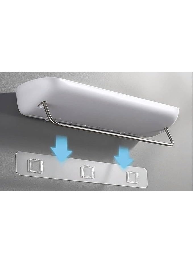 Multi-purpose towel and utensil holder for bathroom and kitchen - practical organizer shelf measuring 24×6 cm (S) - Image 4