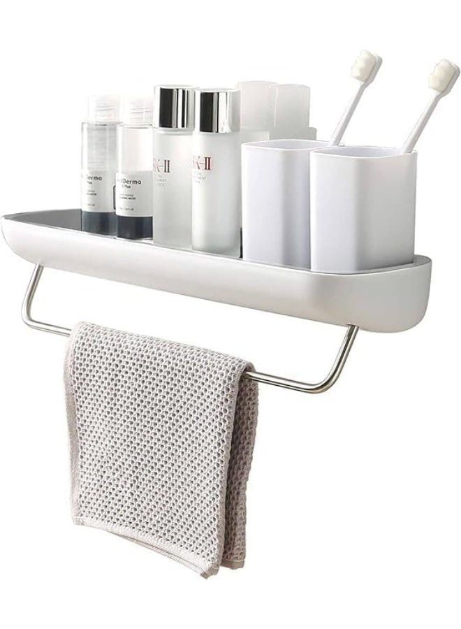 Multi-purpose towel and utensil holder for bathroom and kitchen - practical organizer shelf measuring 24×6 cm (S) - Image 1