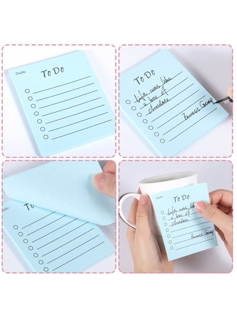 Generic 450 Sheets 9 Pads to Do List Sticky Notes, 3.5x3 in Lined Sticky Notes Adhesive Cute to Do List Notepad for Planner Checklist Office Supplies, Daily Shopping Planner List, 9 Colors  - Image 5