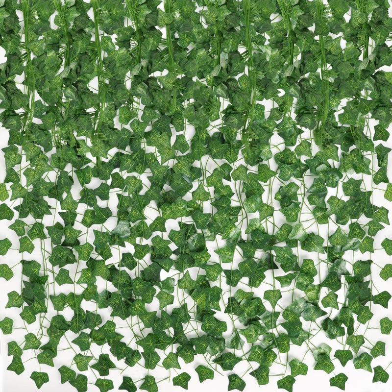 CEWOR Fake Vines for Room Decor 12pcs Fake Ivy Greenery Garland Wall Decor - Image 1