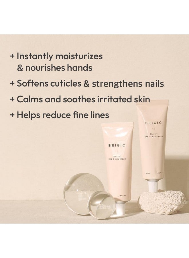 Beigic Classic Hand And Nail Cream 42 | Korean Hand Cream For Dry Cracked Hands W/Shea Butter & Green Coffee Bean Oil | Vegan Bergamot Hand Cream Non Greasy | Daily Hand And Nail Lotion (1.42 Fl Oz) - Image 3