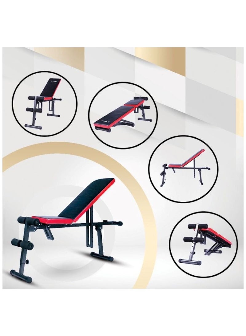 HM Sports HM7773 Adjustable Weight Bench | Multi-Functional Incline and Decline Workout Bench for Full Body Training at Home, Gym or Studio