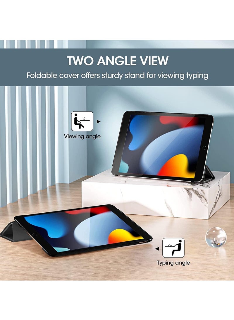 ELTRAZONE iPad 10.2 Case - Slim Stand Hard Back Shell Protective Smart Cover for iPad 9th (2021), 8th (2020), & 7th (2019) Generation - Black - Image 4