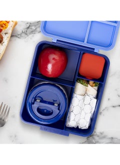 Eazy Kids Jumbo Bento Lunch Box With Thermos And Dip Jar - Blue  - Image 3