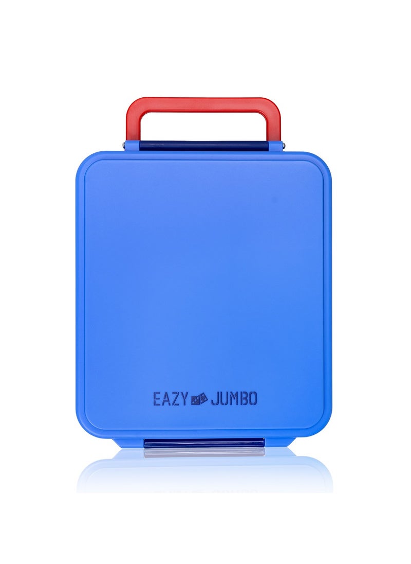Eazy Kids - Jumbo Bento Lunch Box With Thermos And Dip Jar - Blue - Image 1