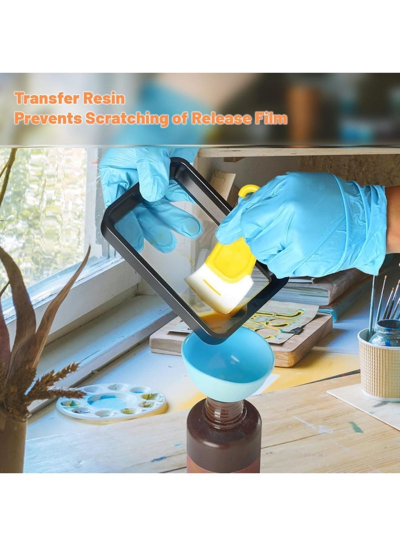 SYOSI UV Resin 3D Printer Tools Set, Silicone Spatula Scraper and Brush for Resin Cleaning and Transfer, Protect Release FEP Film Vat Tank, Durable Accessories for Hobbyists and Professionals, 7Pcs - Image 2