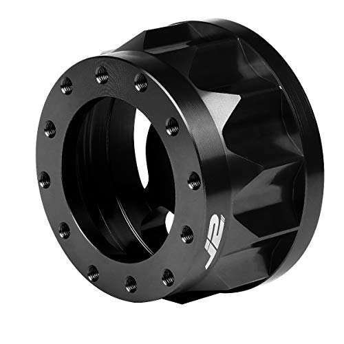 J2 Engineering J2-HUB-OH90-BK 2" 6-Bolt Aluminum Steering Wheel Hub Adapter Black Compatible with 88-91 Civic CRX / 90-93 Integra - Image 3