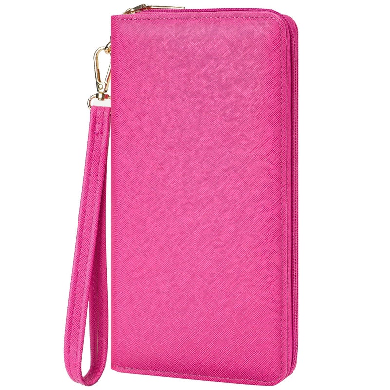 Chelmon Women's Vegan Clutch Wallet with Zip, Hand Strap, Large Capacity - Image 1