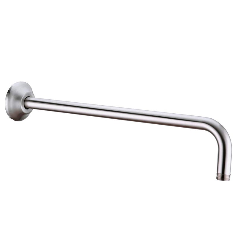 BESTILL 16 Inch LShaped Shower Head Extension Arm Shower Arm and Flange Included Brushed Nickel