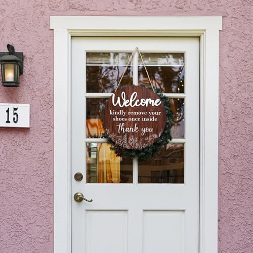 Nichake Welcome Please Remove Your Shoes - No Shoes Sign for Home (10 x 10) - Image 3