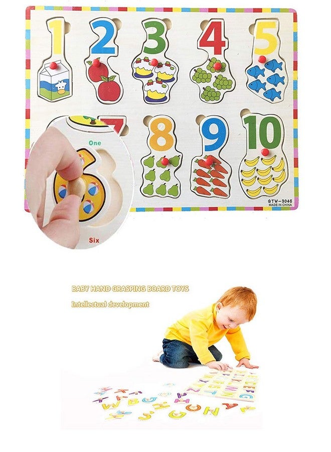 FunBlast Wooden Colorful Learning Board For Kids With Knobs Educational Learning Wooden Board Tray Multicolor - Image 4