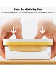 KASTWAVE Butter Box, with Transparent Lid Refrigerated Butter Slicer Cutter Stainless Steel, Butter Cutter Slicer and Dish, Replaceable Kitchen Cooking Baking Tool, for Kitchen (White)  - Image 5