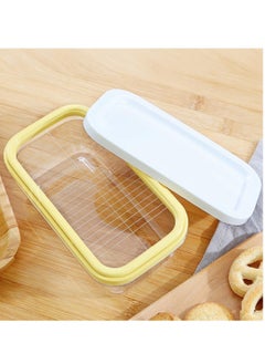 KASTWAVE Butter Box, with Transparent Lid Refrigerated Butter Slicer Cutter Stainless Steel, Butter Cutter Slicer and Dish, Replaceable Kitchen Cooking Baking Tool, for Kitchen (White)  - Image 2