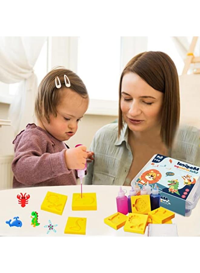 Magic Colorful Gels Creative 3D Water Animal Beads Kit,Juguetes de Agua Hechos a Mano fáciles de Usar para cumpleaños, Regalos de Año Nuevo, Juego de Juguetes Aqua Fairy - Image 3