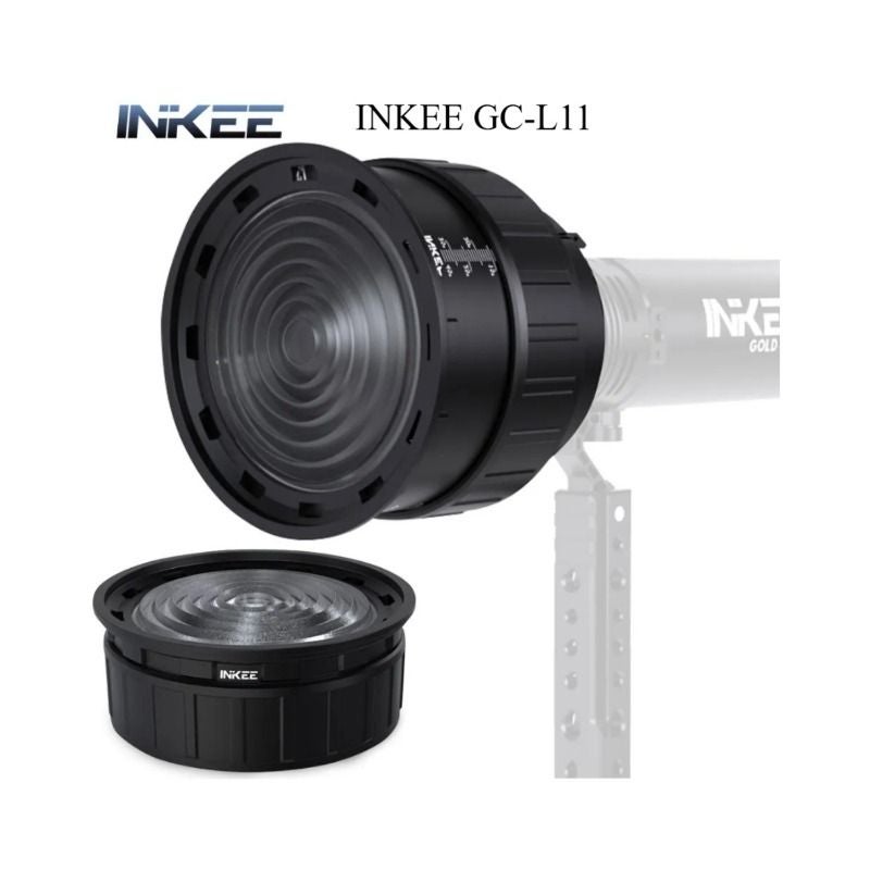 Inkee Gc-l11 Fresnel Lens Focusing Condenser for Gc30 Gc60 Film and TV Lamps, Fill Light, Black - Image 1