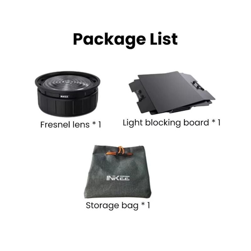 Inkee Gc-l11 Fresnel Lens Focusing Condenser for Gc30 Gc60 Film and TV Lamps, Fill Light, Black - Image 2