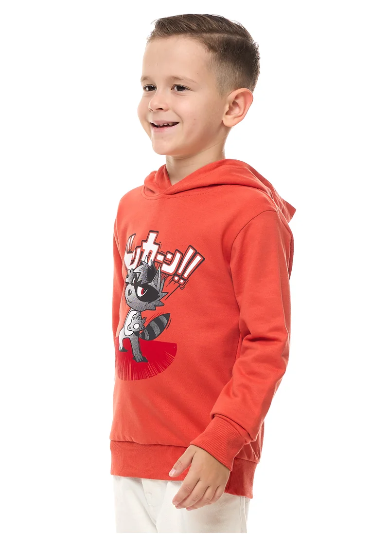 victor and jane Boys' Graphic printed Cute character Hoodie