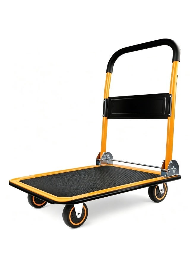 Anvanke Heavy Duty Foldable Flatbed Platform Hand Truck, 330 LBS Capacity X-Large Utility Trolley with Foldable Handle, Multi-Purpose Cart for Home, Garage and Warehouse - Image 1