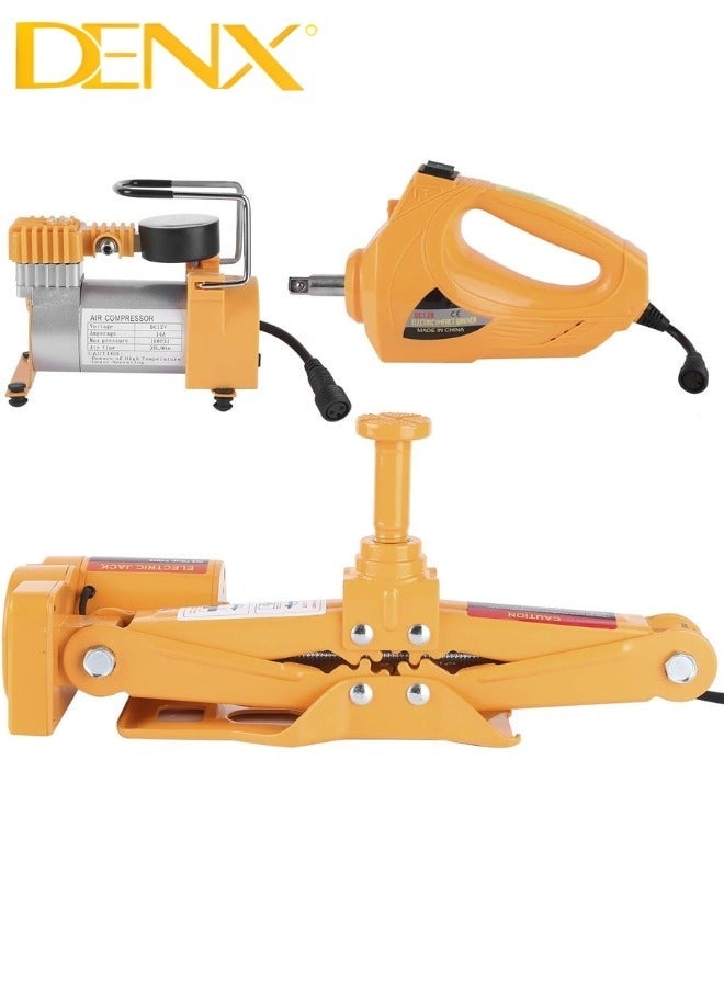 Denx 3 Ton Electric Impact Wrench, Tire Repair Tool with Electric Impact Wrench and Air Pump for Car Tire Repair, Electric Car Jack Lift, Tire Dismantling Device | 168W | DX2506 - Image 5