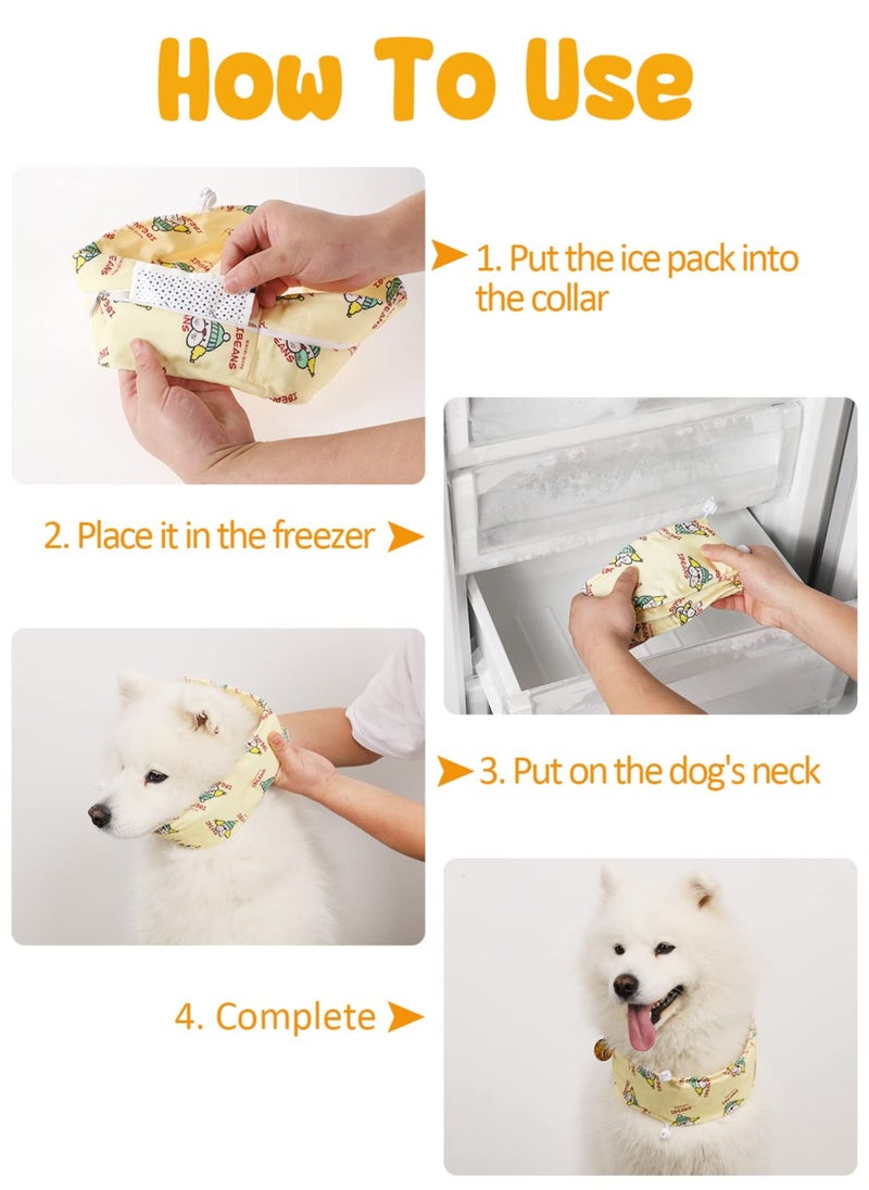 Excefore - Dog Cooling Collar, Adjustable Ice Collar for Medium Dog, Soft and Durable Cooling Scarf for Summer, Ice Scarf for Summer, Medium - Image 1