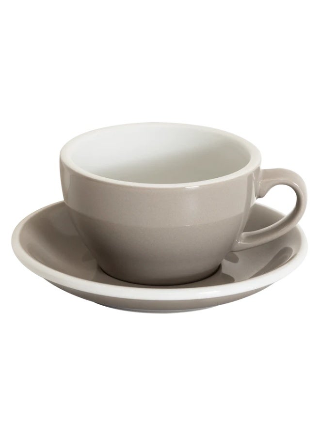 Loveramics Egg 250ml Porcelain Cappuccino Cup And Saucer Taupe