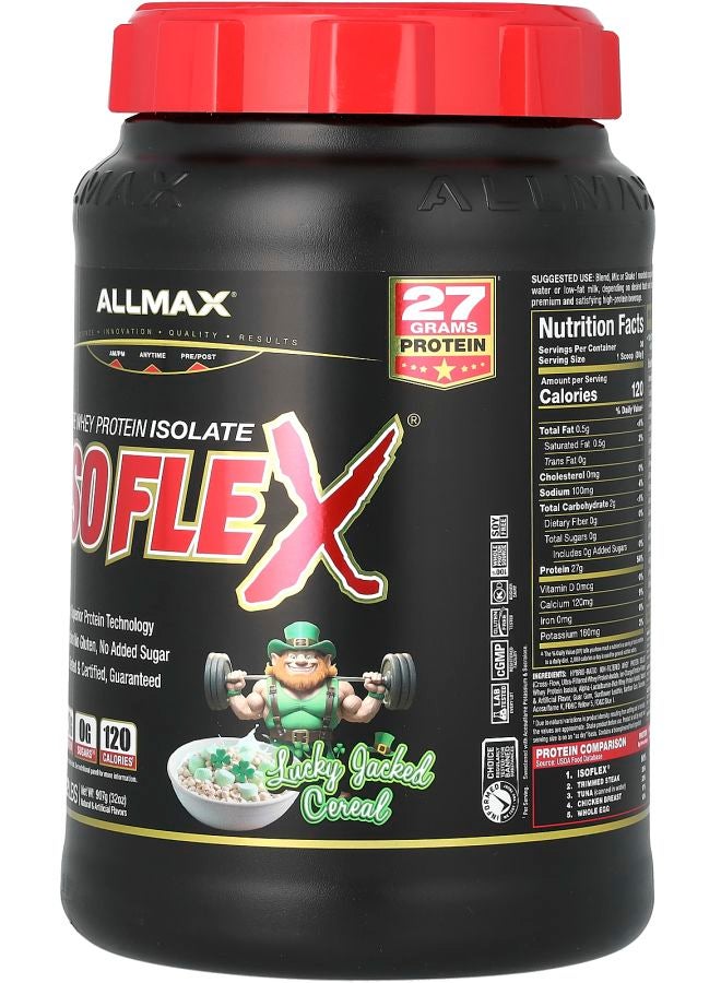 Allmax ISOFLEX® Pure Whey Protein Isolate Lucky Jacked Cereal 2 lbs (907 g) - Image 2