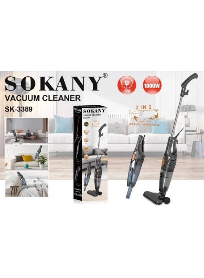 Sokany SK-3389 2-in-1 Handheld Vacuum Cleaner, 1000W, 1L Capacity, Black - Image 2