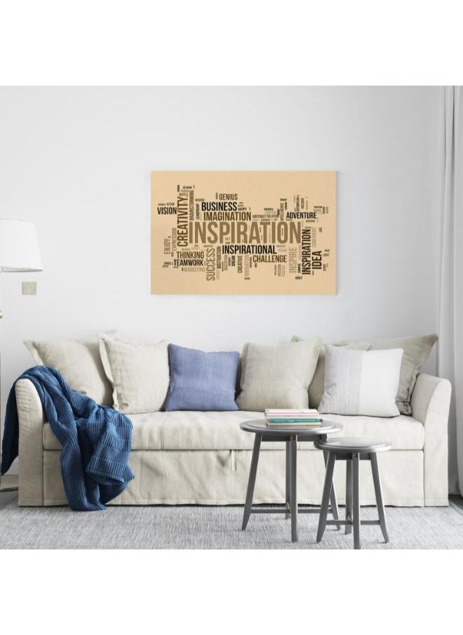 Home Gallery - Word cloud background concept for Inspiration Printed canvas wall art - Image 1