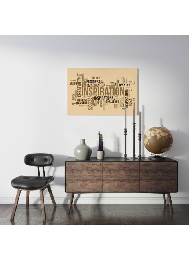 Home Gallery - Word cloud background concept for Inspiration Printed canvas wall art - Image 1
