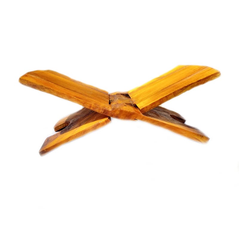 MAYAPURI Bhagavad Geeta HolderHandmade Wooden Book Folding Stand Rehal for Religious Holy Books 12 Inch - Image 5