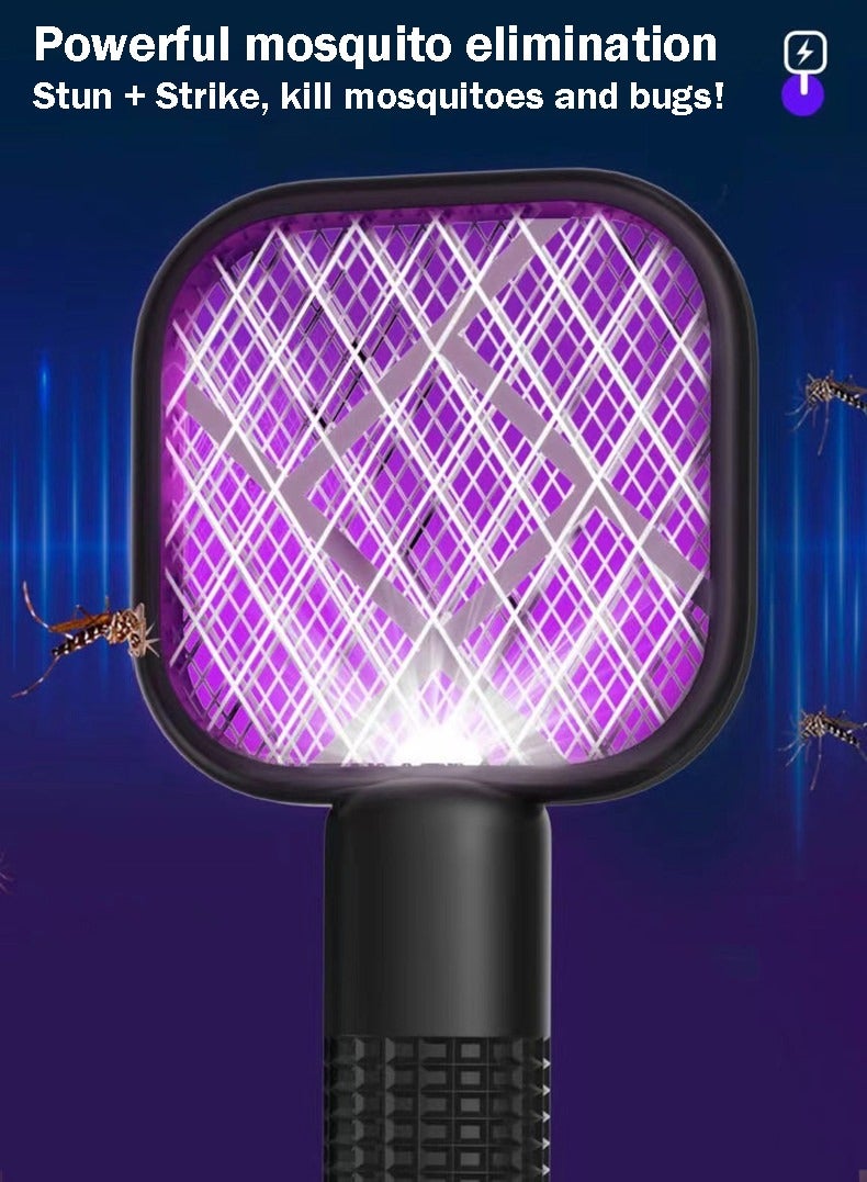 Generic Electric Fly Swatter, Mosquito Zapper Swatter,Bug Zapper Racket,Black  - Image 3
