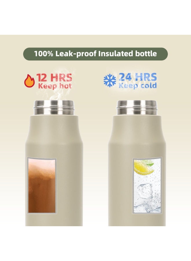 IDEUS 304 Stainless Steel Insulated Bottle with Handle, 700ml Portable Outdoor Travel Sports Water Bottle - Image 4