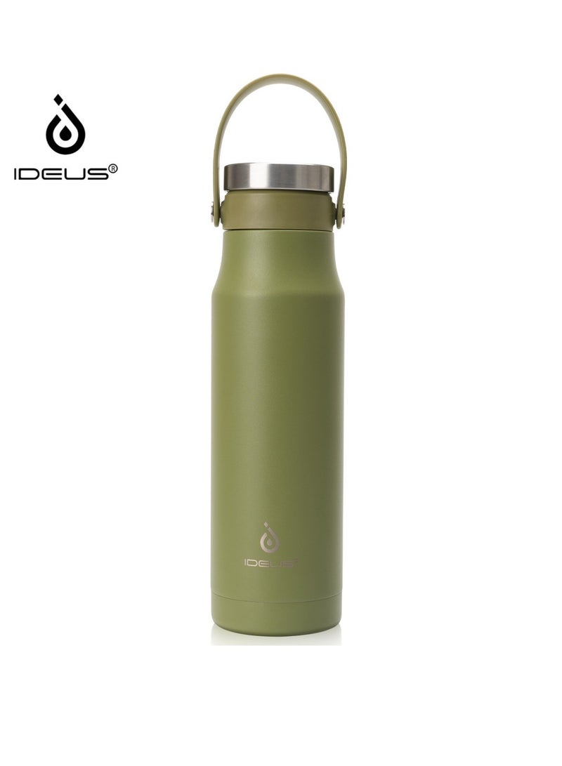 IDEUS 304 Stainless Steel Insulated Bottle with Handle, 700ml Portable Outdoor Travel Sports Water Bottle - Image 1