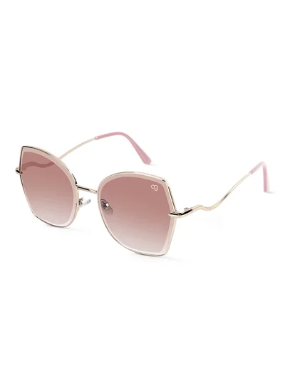 Woggles Latest & Stylish UV Protected Peach Oversized Sunglasses for Women