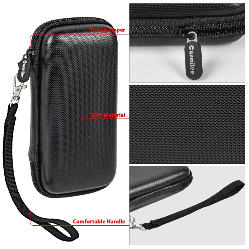 casmilee Case for Anker Magnetic Battery 10,000mAh Foldable Wireless Portable Charger, 633/622/621/321 5,000mAh Power Bank (MagGo) Holder, Storage for Baseus Power Delivery -Case Only (Black, Large) - Image 4
