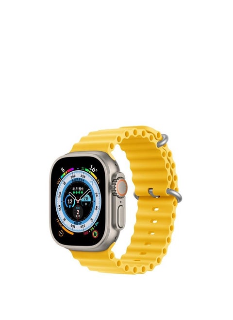 Adjustable Loop Sport Fluro Elastomer Breathable Watch Band for Apple Watch 38/40/41mm Yellow