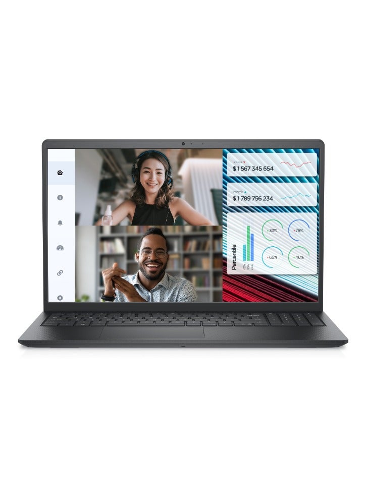 ديل لابتوب فوسترو 3520 بشاشة مقاس 15.6 بوصة فائقة الدقة ومعالج انتل كور i3-1215U/ذاكرة وصول عشوائي رام 8 جيجابايت/ذاكرة وصول عشوائي سعة 512 جيجابايت/ بدون ويندوز /بطاقة رسومات انتل يو اتش دي/ الإنجليزية/العربية أسود - Image 1