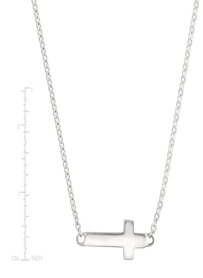Silpada Sideways Cross Necklace for Women, White .925 Sterling Silver, Jewelry Gift Ideas, 'Simplex', 16" - Image 5